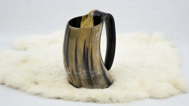 Genuine Natural Horn Drinking Tankard