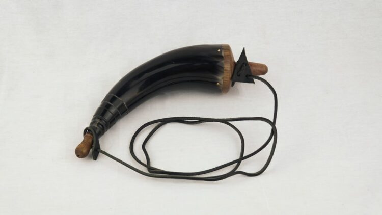 Powder Horn with Leather Strap