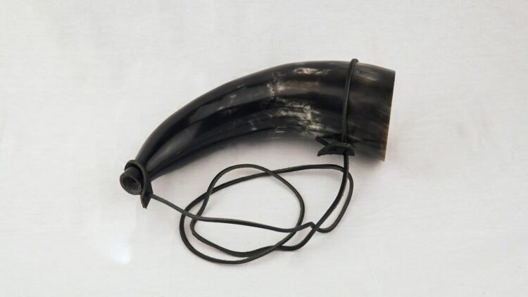 Blowing Horn Bugle with Leather Strap