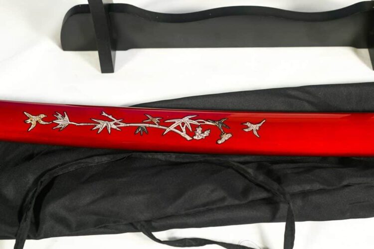 'Shogun's Red Rage' Katana with 1095 Makuri Lamination - Image 3