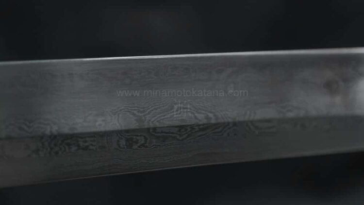 'Warriors Demise' Katana in Clay Tempered Damascus - Image 3