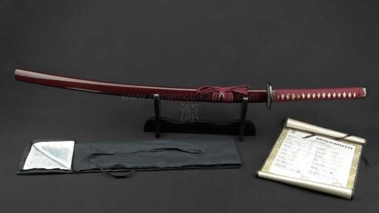 'Warriors Rage in Red' Katana in 1060 - Image 4