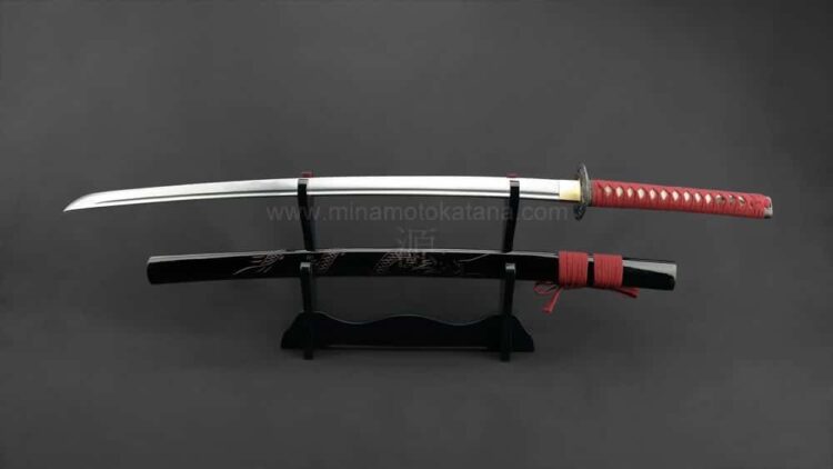 'Ascending Dragon Red' Hand Forged Katana - Image 2