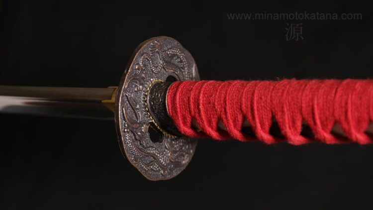 'Ascending Dragon Red' Hand Forged Katana - Image 7