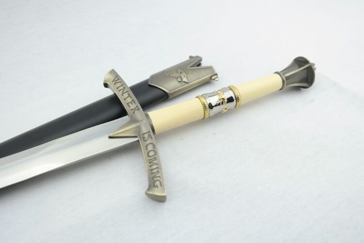 Stark Ice Sword (Book) in Damascus + Scabbard