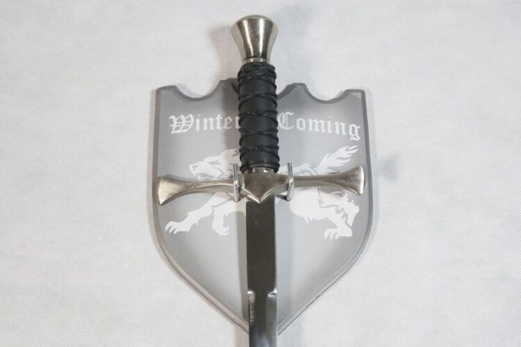 Arya Stark Needle Sword (Book) + Plaque