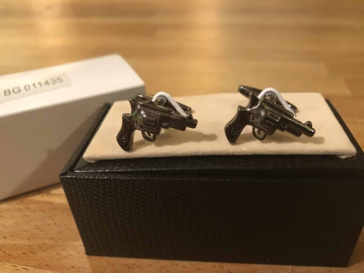 Cufflink Pair in Box Colt Revolver - Image 2