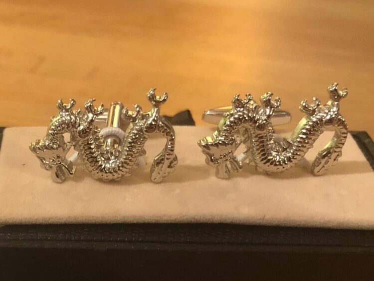 Cufflink Pair in Box Dragons