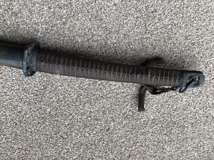 Antiqued 2nd WW Damascus Steel Japanese Officers Katana - Image 2
