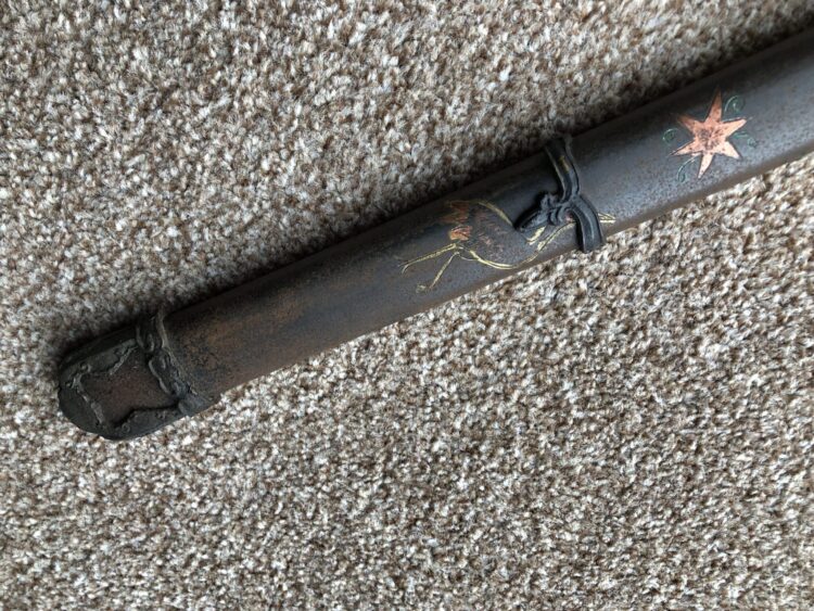 Antiqued 2nd WW Damascus Steel Japanese Officers Katana - Image 5