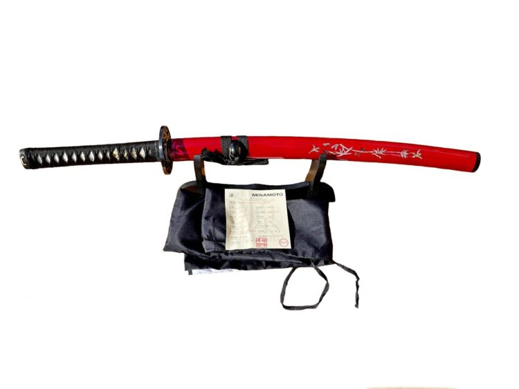 'Shogun's Red Rage' Wakisashi with 1095 Makuri Lamination