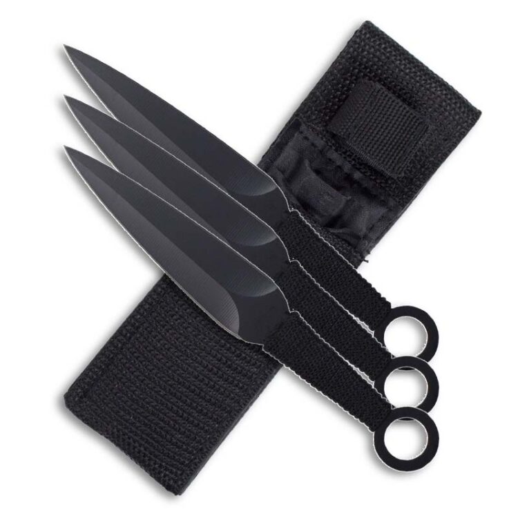 Large Kunai Set in Black