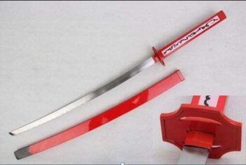 Metal Red Katana with Writing